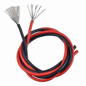 14 Stärke Silikon Draht 10 Fuß rot und 10 Fuß schwarz flexibel 14 AWG Litze - Bild 1 von 4