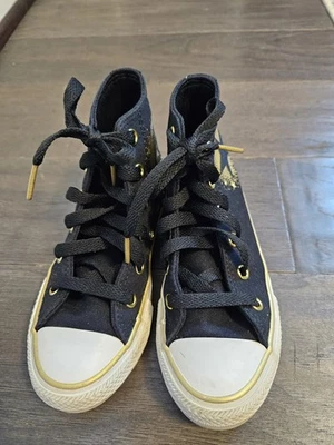 Zapatillas altas negras Converse para niños talla 12 Foto 1 de 4