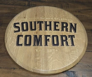 Rustikale Bar Wanddeko Southern Comfort AUTHENTISCH Whisky/Bourbon Fass Deckel NEU! - Bild 1 von 8