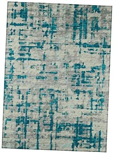 Bravado ABV35 Peacock Washable 2'3" x 7'6" Indoor Outdoor Hallway Runner Rug, - Picture 1 of 5