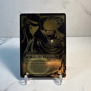 NARUTO CCG - Kakashi Hatake 473 - GOLD + BLACK SUPER RARE - Picture 1 of 2