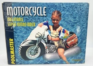 New NOS Poolmaster Motorcycle Ride On Inflatable Pool Jumbo Rider 81766 - Picture 1 of 12