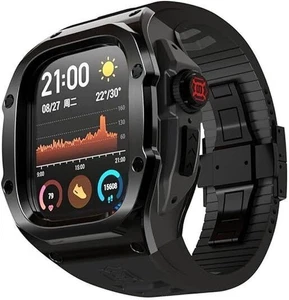 Stainless Steel Case Rubber Strap Mod Kit for Apple Watch Ultra 1 & Ultra 2 49mm - Picture 1 of 32