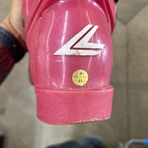 Lange XRi Pink Panther Downhill Ski Boots 1988 US Ski Team Womens 8 Size 298mm - Picture 1 of 10