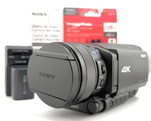 Sony FDR AX100 Video Camcorder Handycam 4K HD 20MP Dual Memory Slots WiFi MINT - Picture 1 of 6