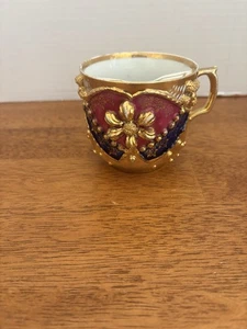 Vintage/Schnurrbart/vergoldet/3D/Teetasse/ wunderschön - Bild 1 von 11
