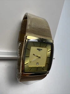 NIBOSI Herrenuhr Japanischer Quarz Edelstahl Meshband, A05-Gold, NI2376 - Bild 1 von 8