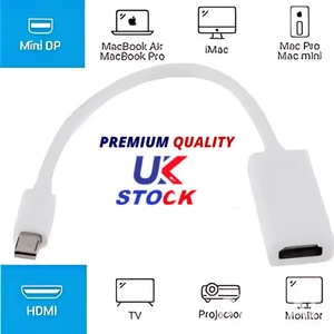 Mini Display Port DP ThunderBolt to HDMI Adapter Cable Macbook Pro iMac UK - Picture 1 of 5