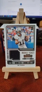 2023 Contenders TRE TUCKER (Raiders) Rookie Ticket Mem/Patch Card RC NM - Picture 1 of 2
