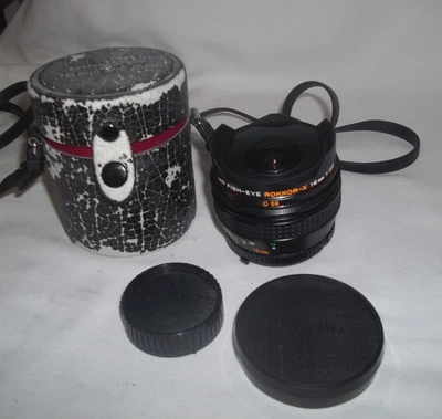 MINOLTA MD ROKKOR-X 16mm f2.8 Fish-Eye #1202936 w/Case - Image 1 of 4
