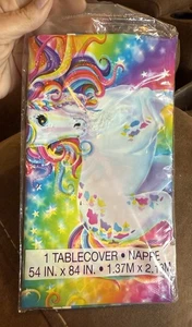 Lisa Frank Majesty Rainbow Pony Party Plastic Tablecover New 54”x84” - Picture 1 of 3