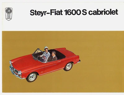 Steyr-Fiat 1600 S Cabriolet 1963-64 German Market Foldout Sales Brochure - Image 1 of 2