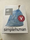 simplehuman CW0269 code V Custom Fit Bin Liner Bulk Pack, Blue Plastic (3 Pack