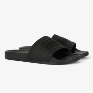 Barbour International Mens Logo Sliders Black Pool Holiday Size UK 9 EU 43 US 10