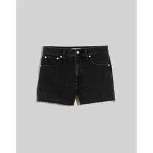 NWT Madewell Black Jean Shorts 32 The Perfect Vintage Jean Short in Lunar Wash - Picture 1 of 5