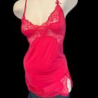 Petit slip corporel en dentelle rouge Victoria's Secret lingerie nylon spandex dentelle satinée