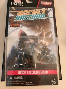 Marvel Legends Rocket Raccoon and Groot 3 3/4 pulgadas 2 piezas Figuras con cómic - Imagen 1 de 8