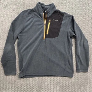 Eddie Bauer First Ascent Fleecejacke Herren L grau Pullover 1/4 Zip Langarm - Bild 1 von 9