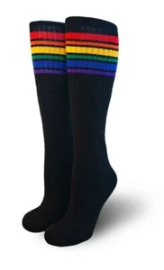 Pride Socken Unisex Baby und Kleinkind 10 schwarz Regenbogen Schlauchsocken Brave - Bild 1 von 6