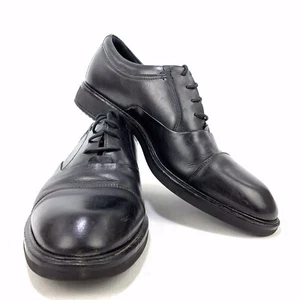 ECCO Men’s Black Vitrus Cap Toe Comfort Lace Up Oxford Dress Shoes Sz 10 - Picture 1 of 10