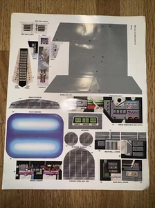 Star Wars Imperial Shuttle Sticker Sheet Decals 1984 Vintage Original No repro - Picture 1 of 6