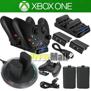 For XBOX ONE Controller Play Dual Charging Dock+2x Rechargeable Battery Pack US