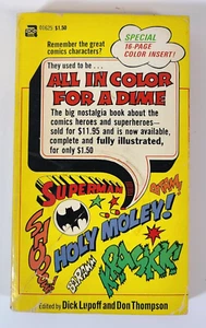 All In Color For A Dime By Dick Lupoff & Don Thompson ~ 1970 ~ Paperback - Imagen 1 de 8