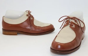 SAN MARINA Derbies Cuir Marron / Beige Taille 37 TBE - Imagen 1 de 9