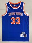 Neu Retro Patrick Ewing #33 New York Knicks Basketball Trikots Genäht Blau DE  