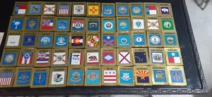 55 VINTAGE TRAVEL SOUVENIR WINDOW LUGGAGE DECALS EVERY STATE FREE USPS - Picture 1 of 7