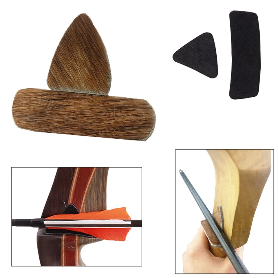 3 Set Traditional Leather Silent Plate Archery Arrow Rest Hunting Recurve Bow - Image 1 of 4