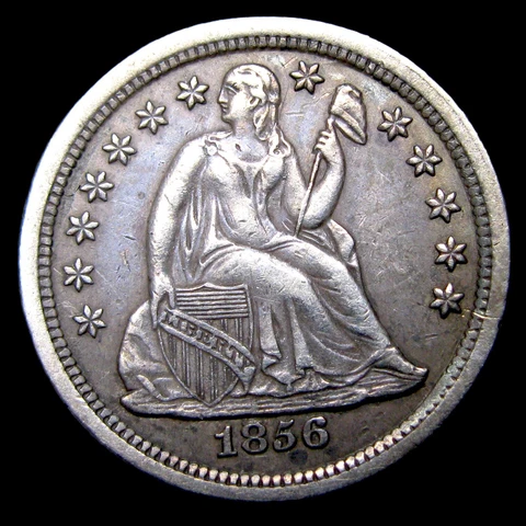 1856 Small Date Seated Liberty Dime Silver ---- Nice Coin ---  #ZZ651 Cover