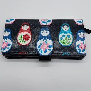 Large Shag Ware Russian Matryoshka Nesting Doll Wallet - Picture 1 of 7