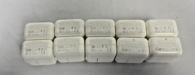 Apple 10W USB Power Adapter Wall Charger A1357 for iPhone, iPad & iPod LOT OF 10 - Image 1 of 2