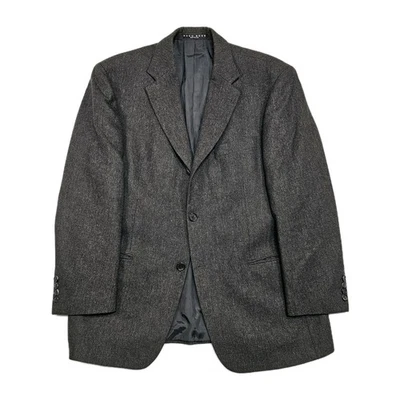 Vtg Hugo Boss Blazer Coat Jacket Mens 40S Angora Wool Flannel Dark Olive USA - Image 1 of 4
