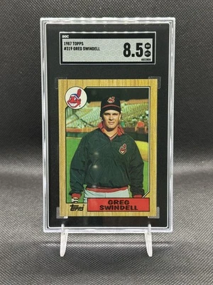 Greg Swindell 1987 Topps #319 radiocontrol Cleveland Indians graduado SGC 8,5 casi nuevo-como nuevo+ Foto 1 de 2
