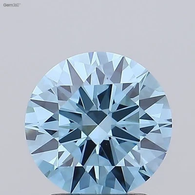 2.01 ct FANCY VIVID BLUE-VVS2 Round Diamond, IGI Certified Diamond - Image 1 of 4