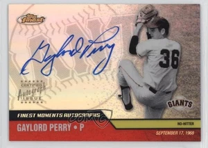 2002 Topps Finest Moments Auto Gaylord Perry #FMA-GP - Picture 1 of 3