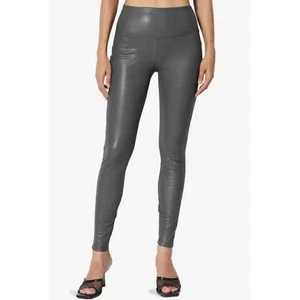 Women's Plus Size Sexy Stretchy High Waisted PLEATHER JEGGINGS Leggings 12 - Picture 1 of 3