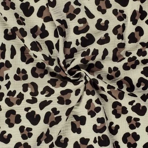 Musselinstoff Panther, beige - Bild 1 von 1