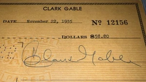 CLARK GABLE signierter Bankscheck authentifiziert & gekapselt von PSA/DNA # 83766125 - Bild 1 von 11
