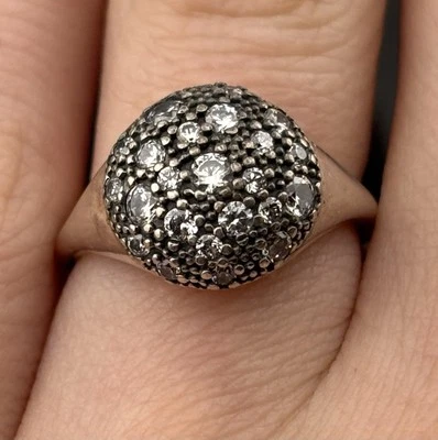 Anillo de plata esterlina estrellas cósmicas Pandora pavé circonita cúbica talla 6 52 190914 Foto 1 de 4