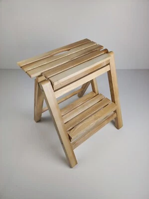 CUSTOM Color Foldable Wooden Step Stool - Ladder 2-Step folding - Helper Tower - Image 1 of 4