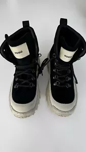 Hugo Boss Jace Lace Up Women’s Boots UK 5 Black Suede - Picture 1 of 5
