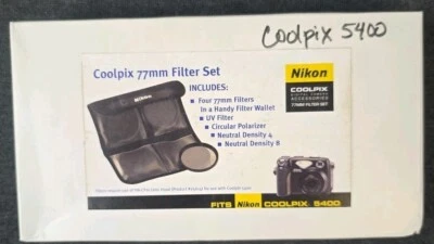 Nikon Coolpix 77mm Filter Set 4 Filters And Case Uv/Polarizer/Neutral Density... - Image 1 of 4