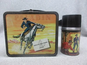 1960 PALADIN Have Gun Will Travel TV Western LUNCHBOX & THERMOS Condition #8 - Picture 1 of 8