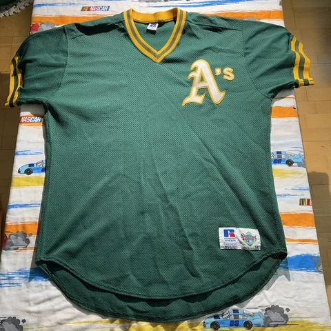 Vintage Oakland As Athletic Diamond Collection Mesh Jersey Size 48 Cover