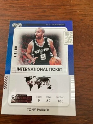 2021-22 Panini Contenders Tony Parker International Ticket Belgium - Image 1 of 2