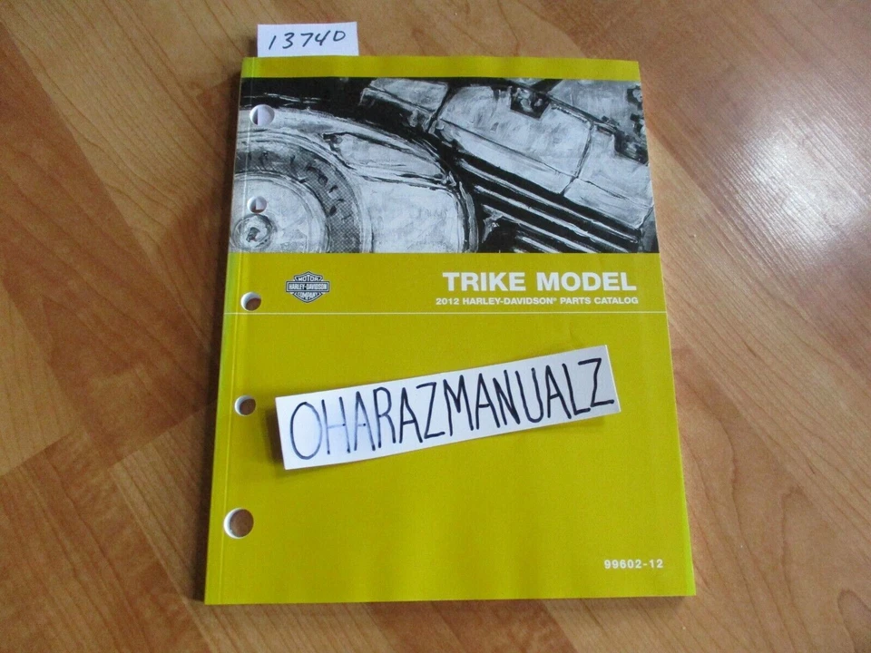 Harley-Davidson Trike 2012 manual de catálogo de piezas Foto 1 de 1