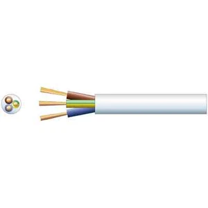 5m of White 3-Core Flex Cable for Electrical Equipment & Lighting 0.75mm2 6A - Picture 1 of 2